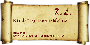 Király Leonidász névjegykártya